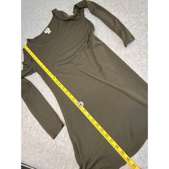 Mossimo Supply Co XS/TP Olive Green Knit Tunic Dress LS Soft A-Line Silhouette - Picture 5 of 9